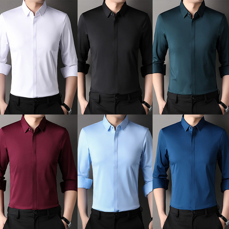 🎉2025 New Products Hot Sale✨Men's Wrinkle-Free Stretch Dress Shirt