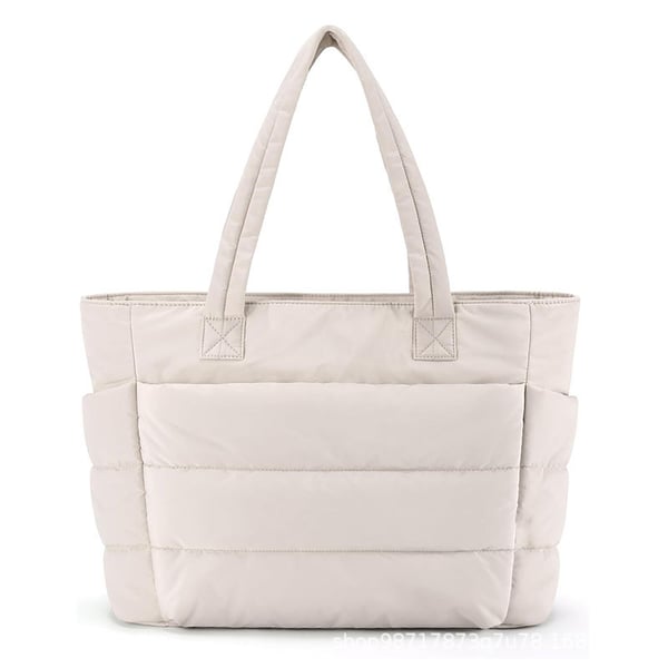 💜Limited Sale 50% OFF 👜Women's Waterproof Bubble Bag 20L Fluffy Tote Bag Quilted Laptop Shoulder Handbag