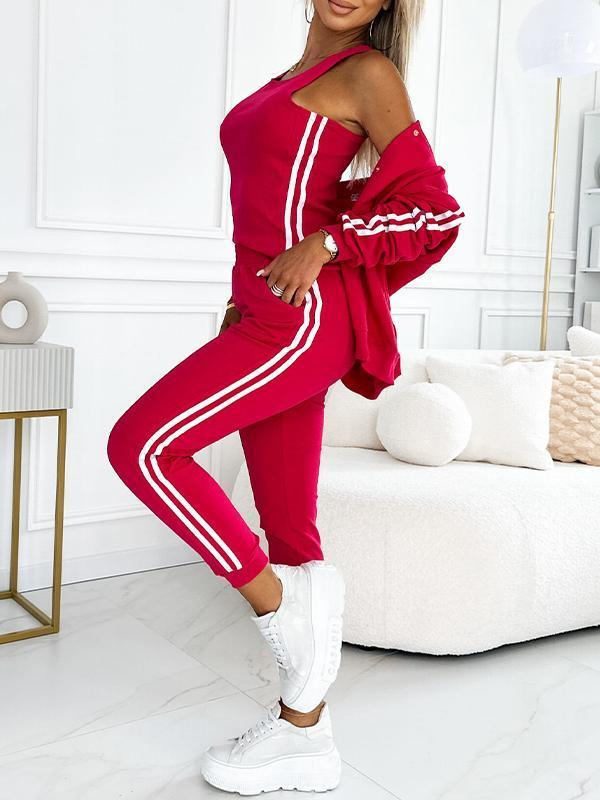 🔥Hot Sale 49% Off🔥👚Women's three-piece baseball jacket and pants set