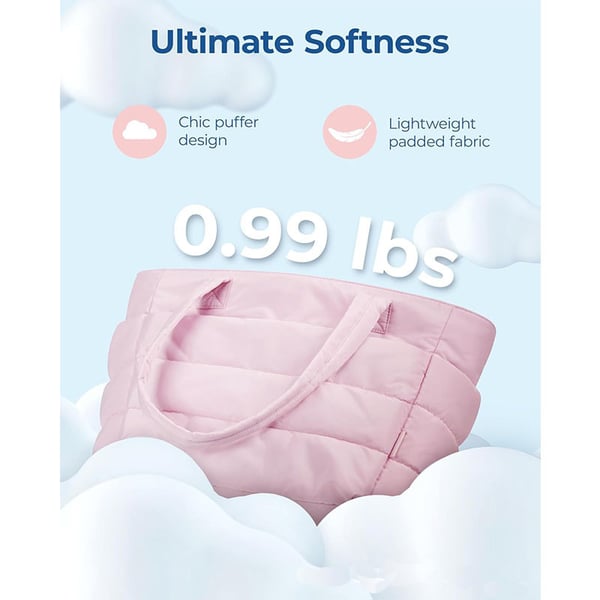 💜Limited Sale 50% OFF 👜Women's Waterproof Bubble Bag 20L Fluffy Tote Bag Quilted Laptop Shoulder Handbag