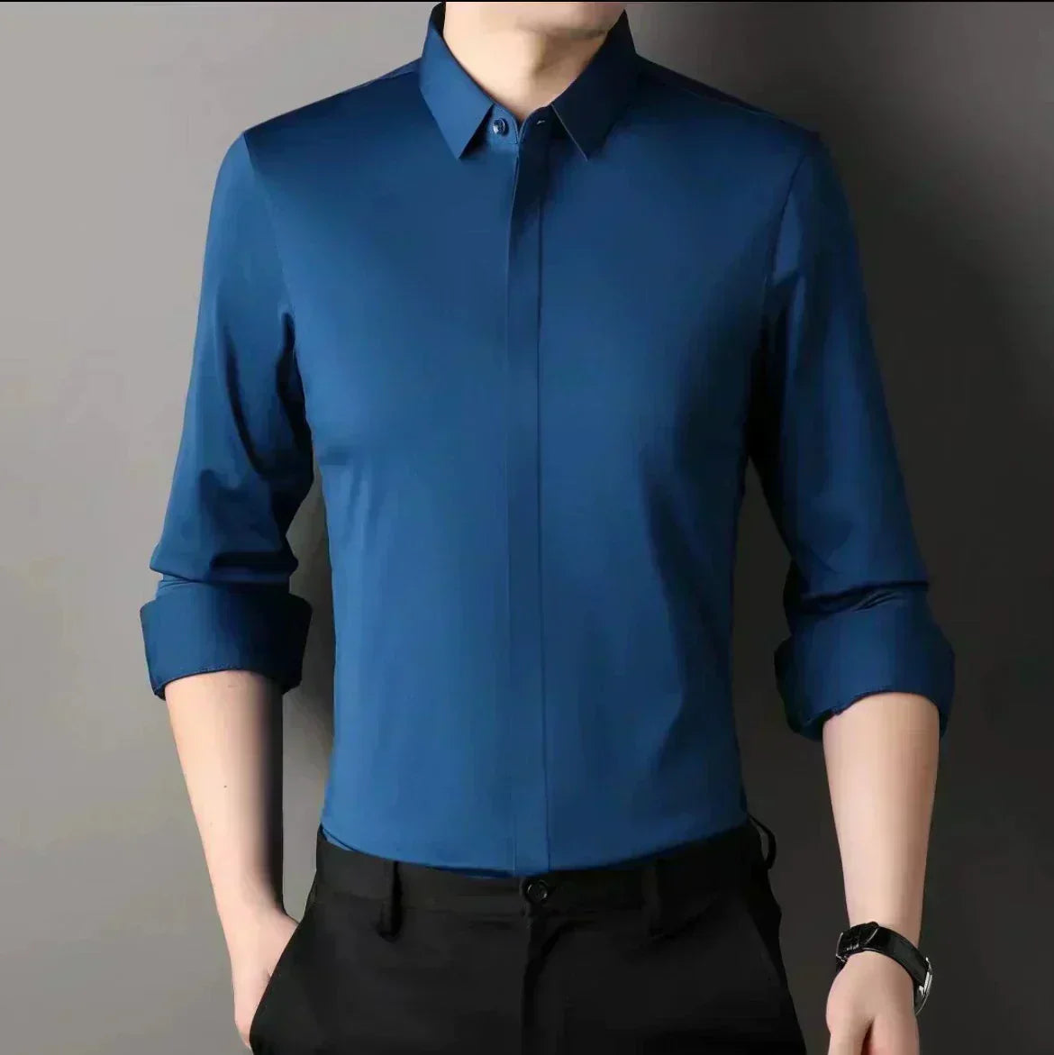 🎉2025 New Products Hot Sale✨Men's Wrinkle-Free Stretch Dress Shirt