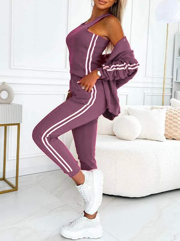 🔥Hot Sale 49% Off🔥👚Women's three-piece baseball jacket and pants set
