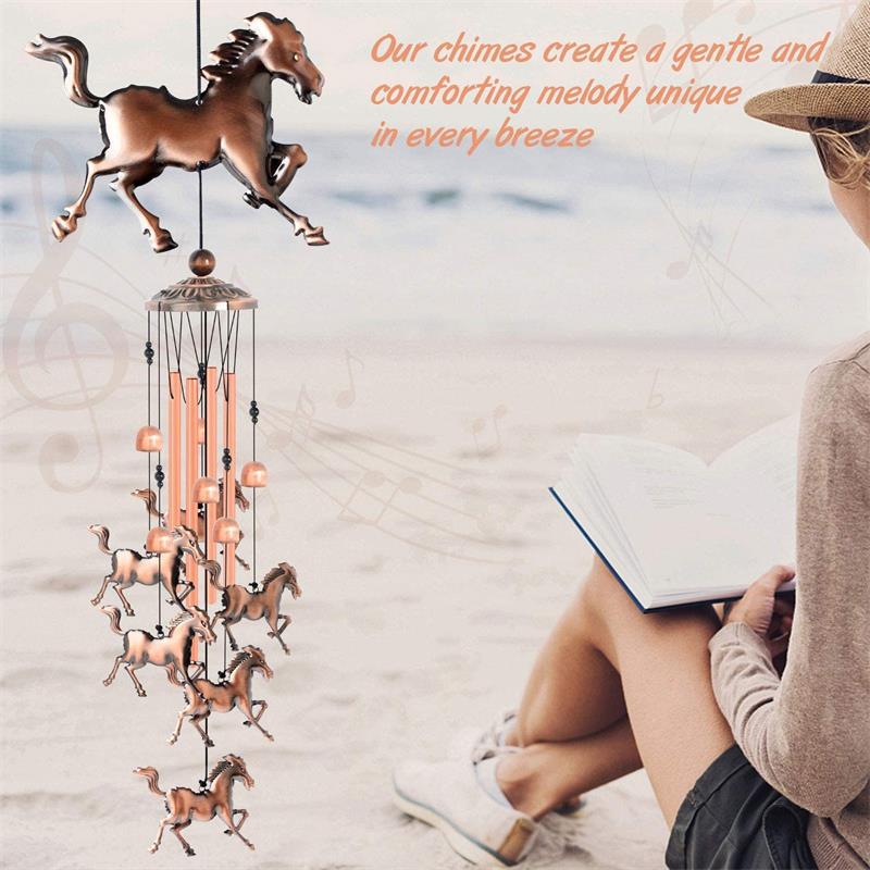 🐎Pure hand-made Copper Horse Wind Chimes🎐