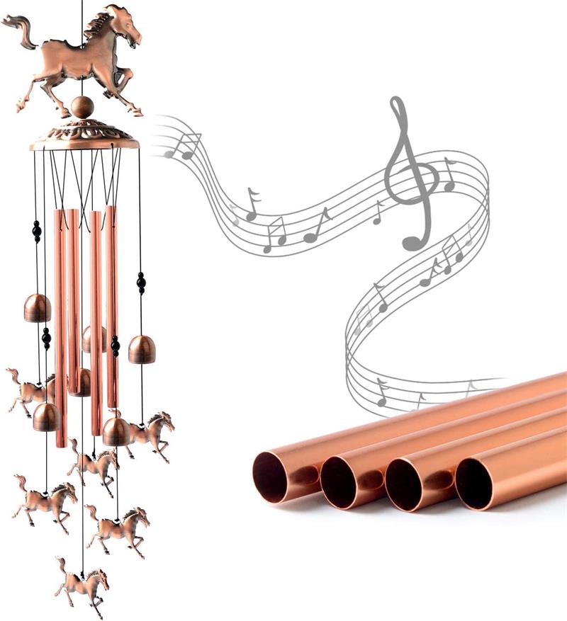 🐎Pure hand-made Copper Horse Wind Chimes🎐