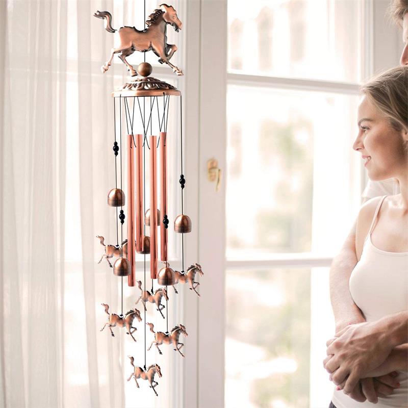 🐎Pure hand-made Copper Horse Wind Chimes🎐