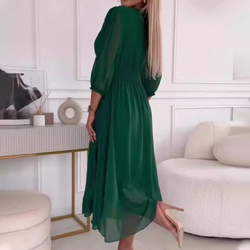 ๐2025 HOT SALE 64% off๐ Women's V-neck Lightweight Chiffon Dress