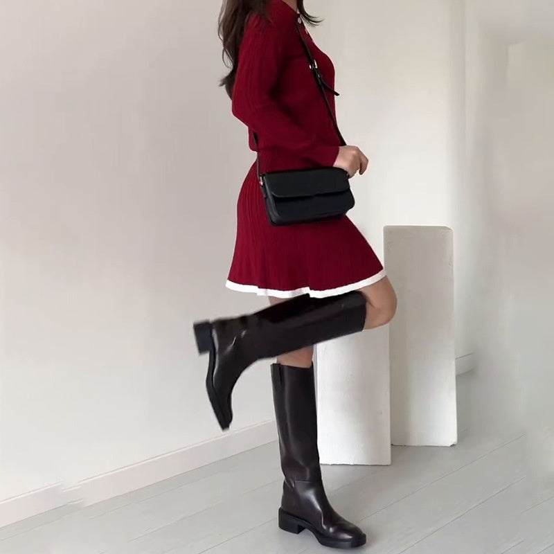 🎅Christmas Pre-sale🎁Women's Knitted Sweater & Short Skirt 2-Piece Set