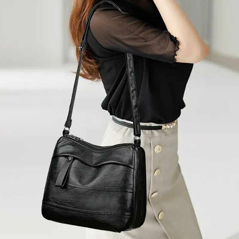 🥳New Arrival🔥Retro Large-Capacity Multilayer Shoulder Bag