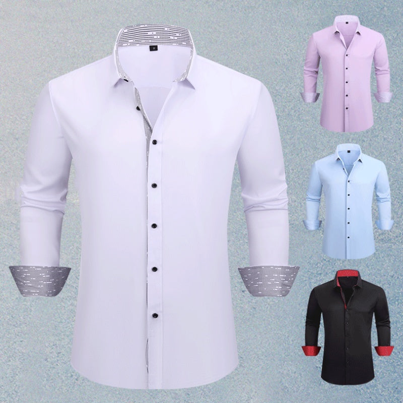 Men's Casual Business Long Sleeve Shirt