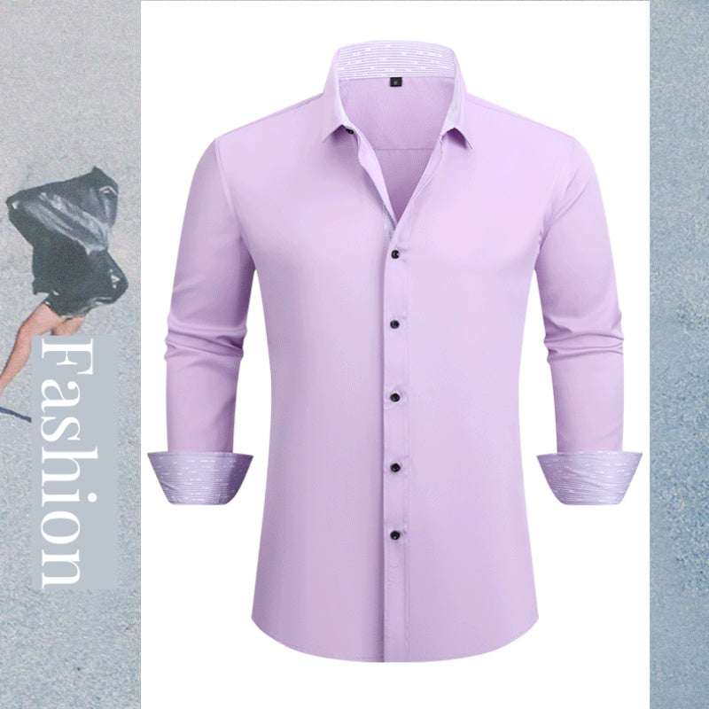 Men's Casual Business Long Sleeve Shirt