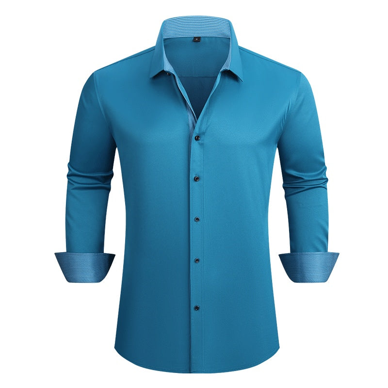 Men's Casual Business Long Sleeve Shirt