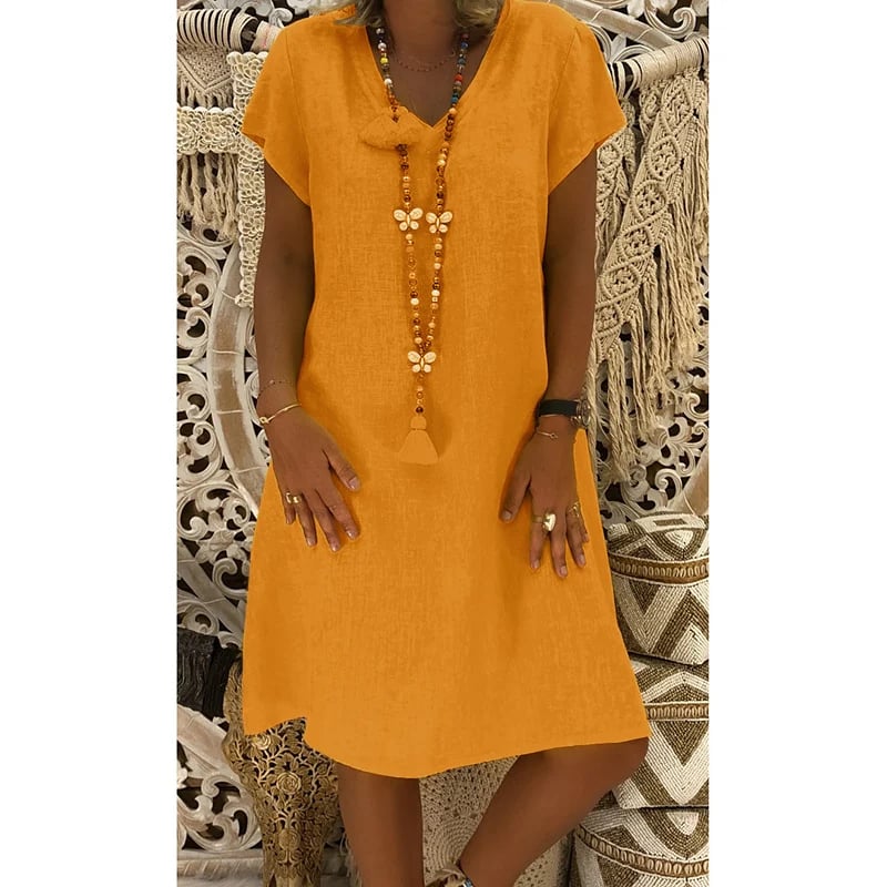 š„Hot Sale 50% OFFš„Casual V Neck Midi Dress