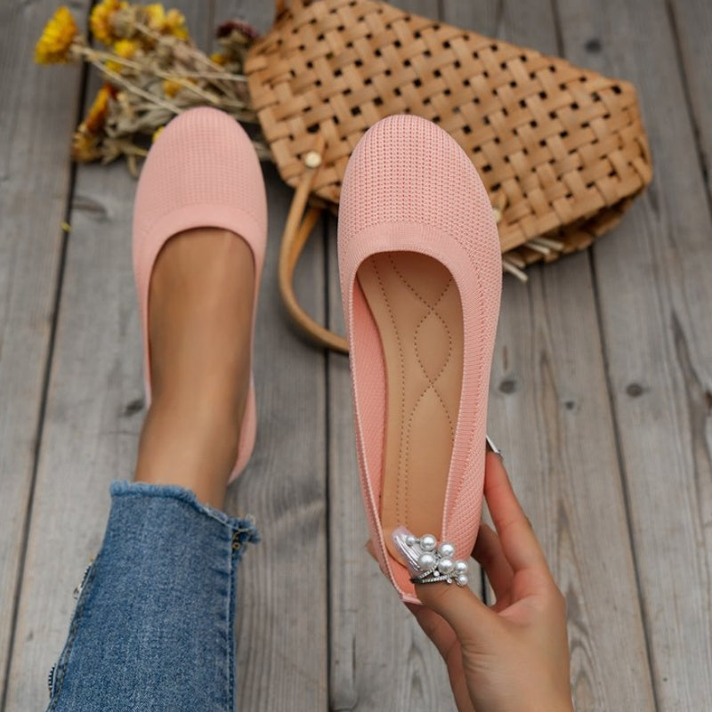 Round-Toe Flat Slip-On Women’s Shoes