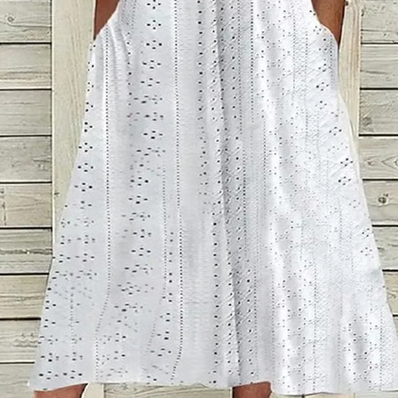 ⏰Last Day Sale 49% Off💃Women's Elegant V-Neck Hollow-Out Solid Dress