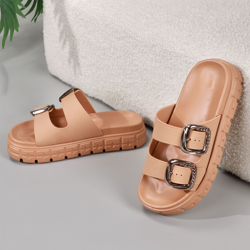 Open-Toe & Cut-out Slide Sandals
