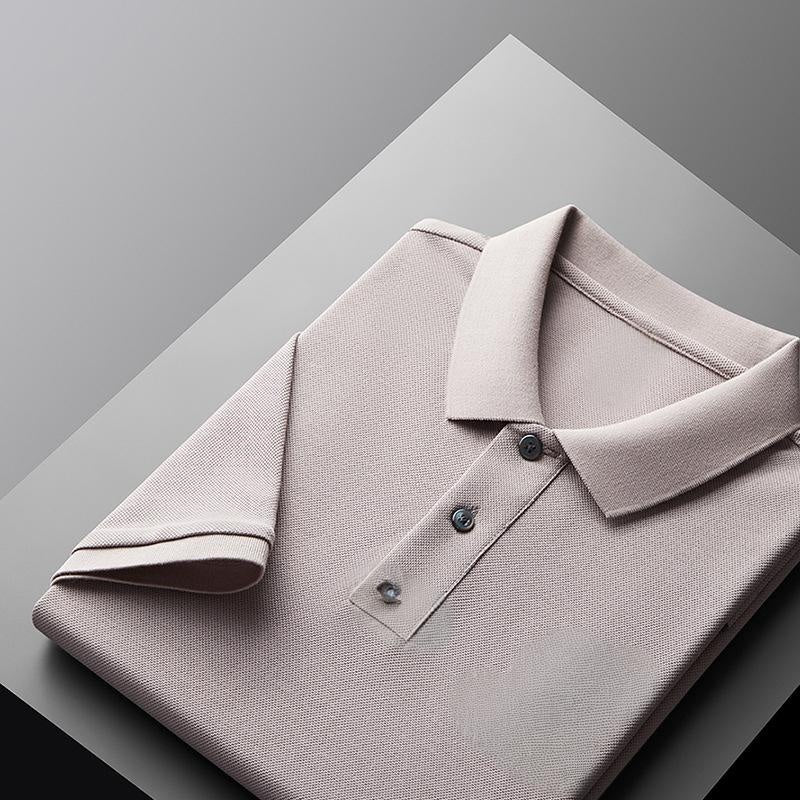 Men's Casual Business Short Sleeve Lapel T-Shirt