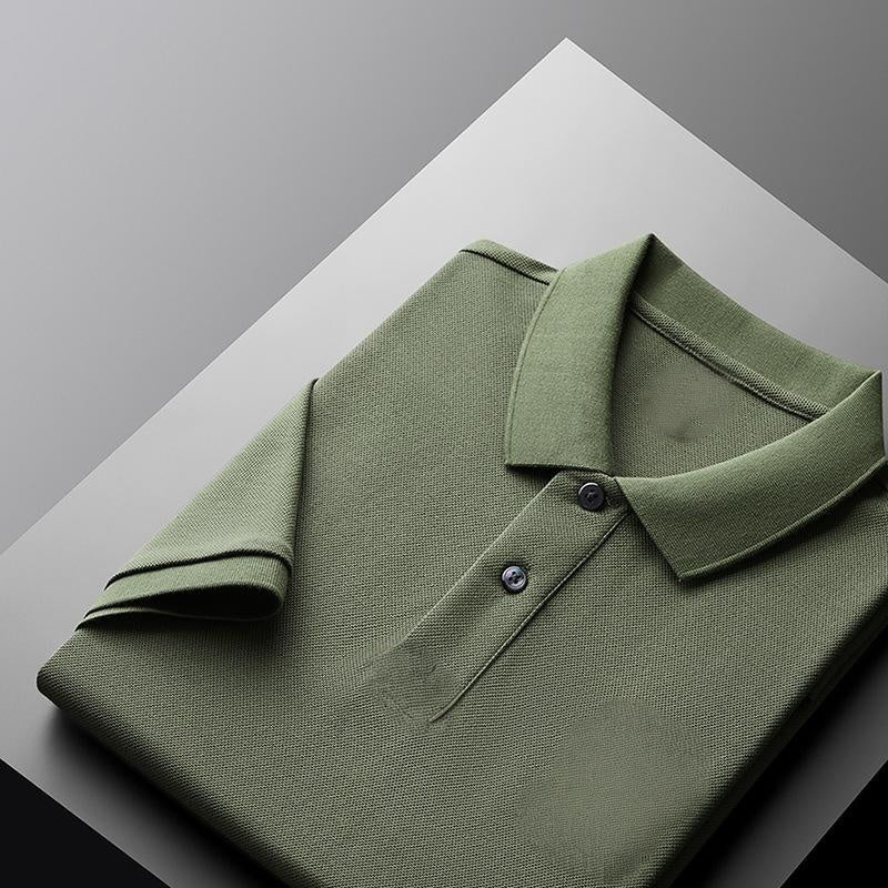 Men's Casual Business Short Sleeve Lapel T-Shirt