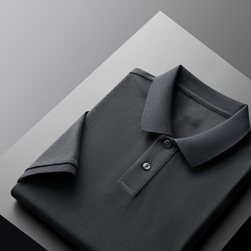 Men's Casual Business Short Sleeve Lapel T-Shirt
