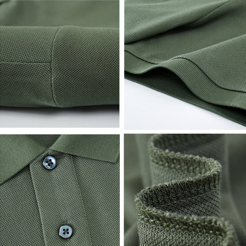 Men's Casual Business Short Sleeve Lapel T-Shirt