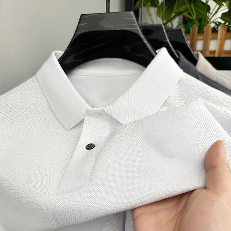 Men's Casual Business Short Sleeve Lapel T-Shirt