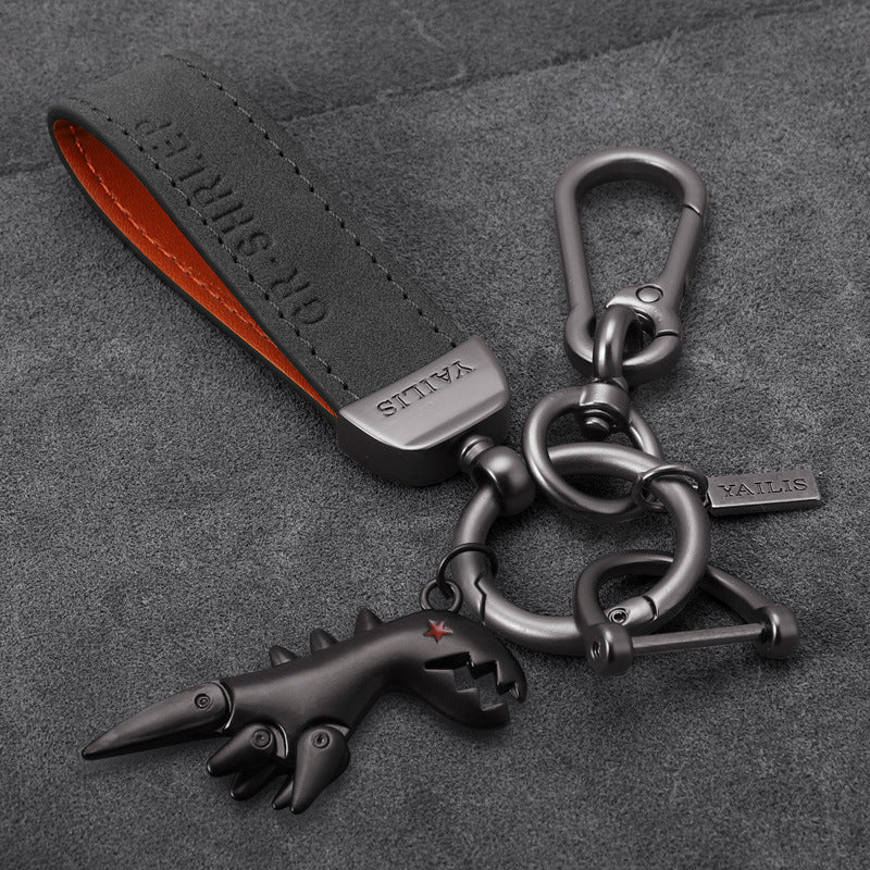 Aluminum Alloy Dinosaur Charm Paired with Suede Leather Bracelet-š„Second Item at 40% OFF