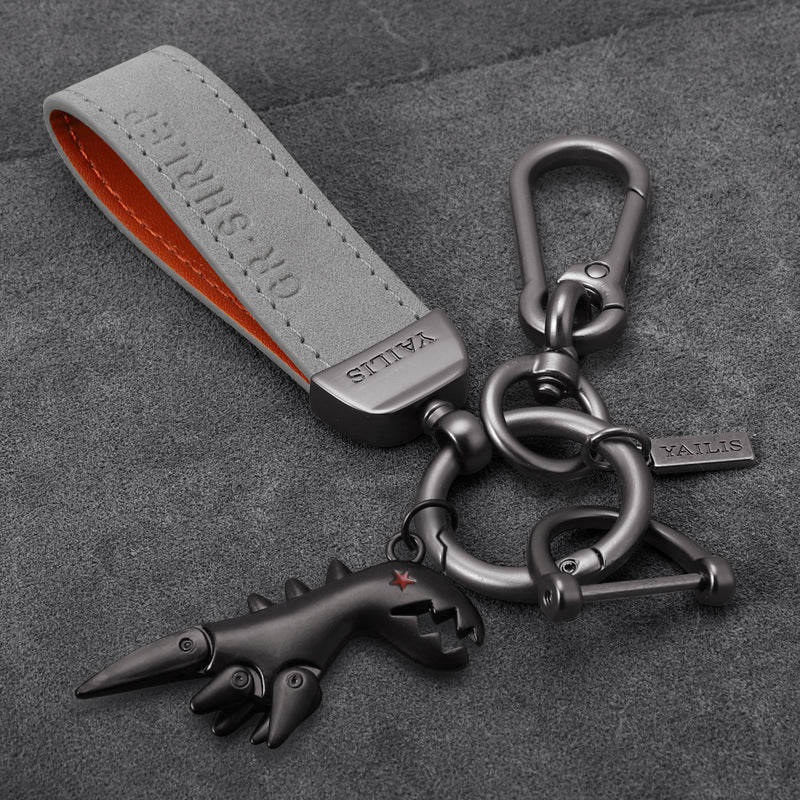 Aluminum Alloy Dinosaur Charm Paired with Suede Leather Bracelet-š„Second Item at 40% OFF
