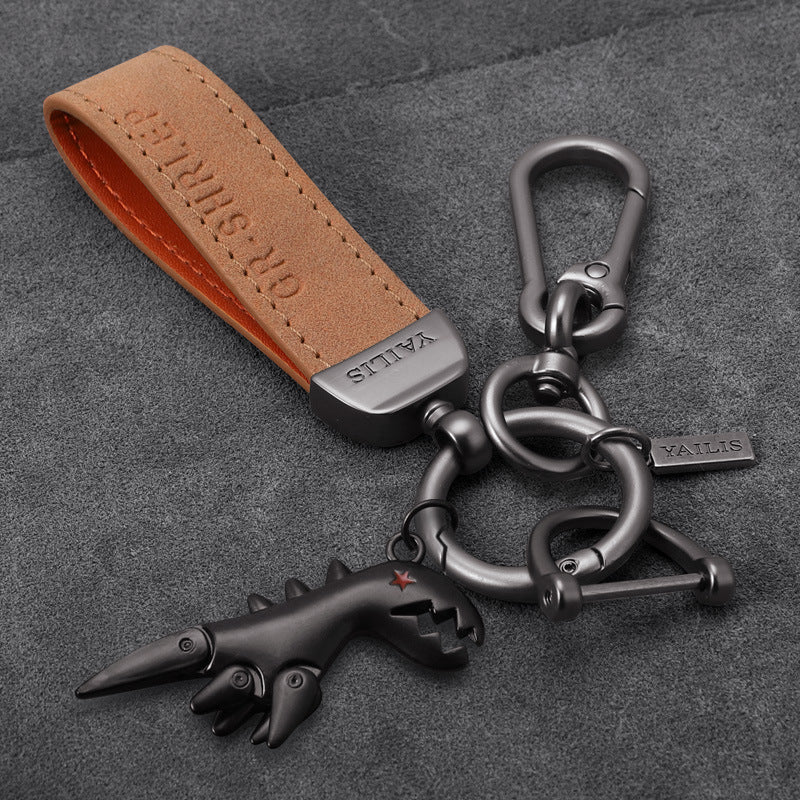Aluminum Alloy Dinosaur Charm Paired with Suede Leather Bracelet-š„Second Item at 40% OFF