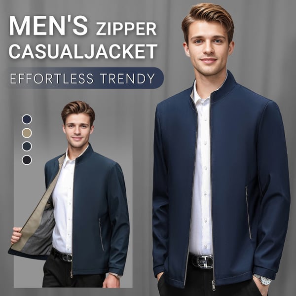 ✨HOT SALE 50% OFF✨Men's Standing Collar Zipper Casual Jacket