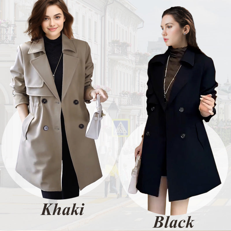 🍂End of Fall Specials🍂Comfortable Waisted Lapel Trench Coat