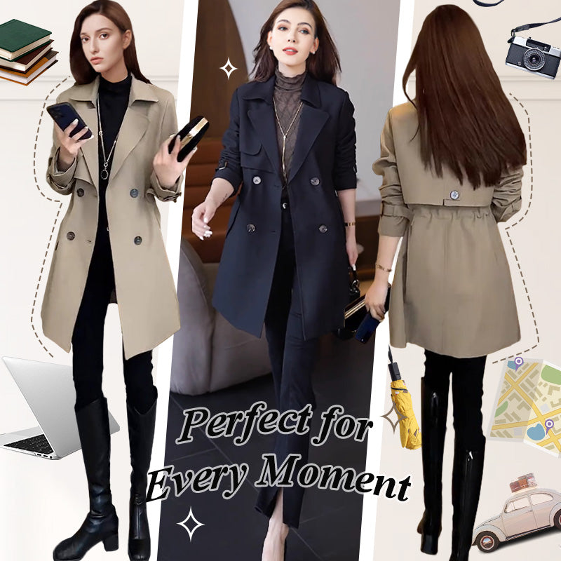 🍂End of Fall Specials🍂Comfortable Waisted Lapel Trench Coat