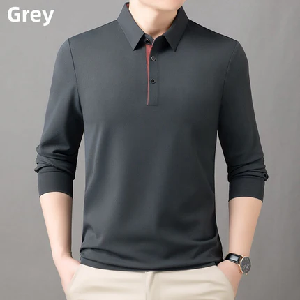 ✨New Arrival✨Men's Business Casual Lapel Long Sleeve T-Shirt