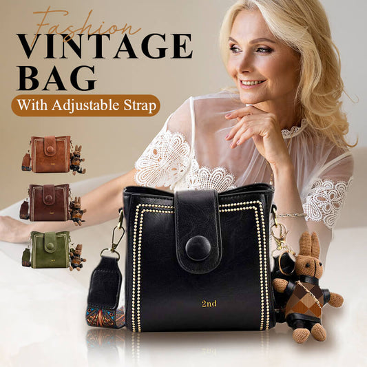 👜Vintage Fashion Bag with Adjustable Wider Shoulder Strap