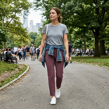 ⏳2026 Hot Sale 70% OFF🌞Women’s Fitted High-Waisted Zip-Pocket Trousers - 👖Lightweight, Breathable, Soft 26"/27" Ankle Pants with Zipper Pockets