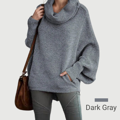 🎁Hot Sale🔥Women's Batwing Cowl Neck Sweater with Pockets