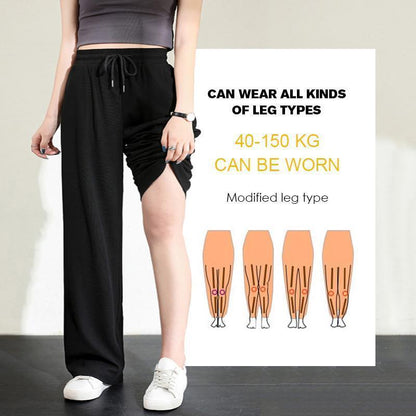 Ice Silk Wide Leg Pants for Women