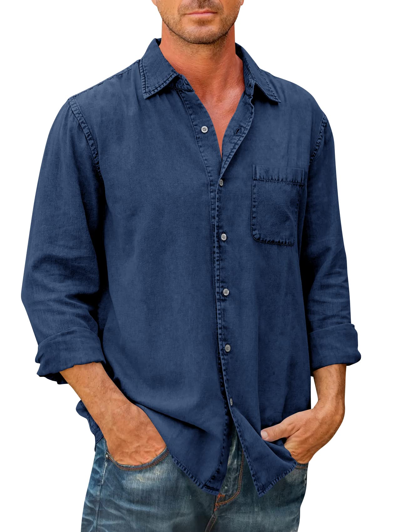 Men's High Quality Denim Shirts 【Long Sleeve】-BUY 1 GET 1 FREE