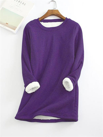 Women's NEW Casual Cotton Round Neck Solid Sweatshirt (S-5XL)