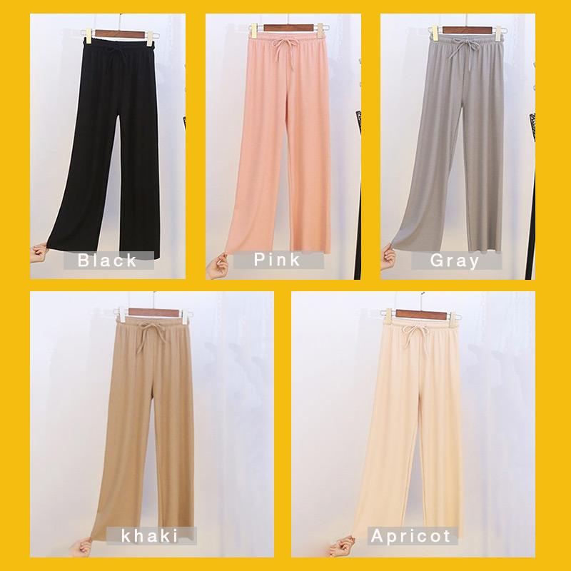 Ice Silk Wide Leg Pants for Women