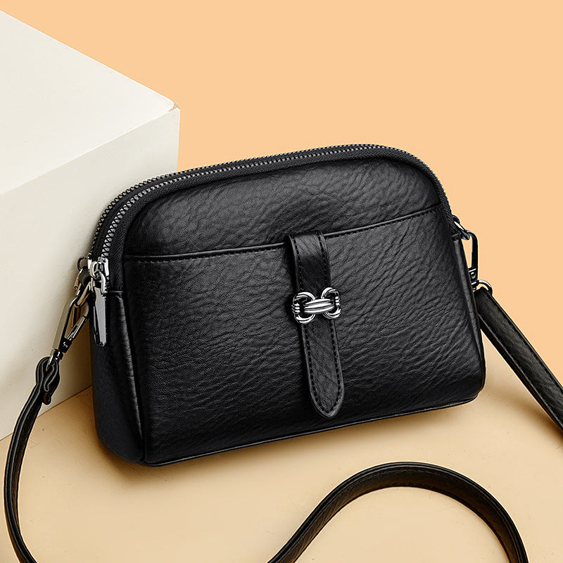 Women's Soft PU Leather Crossbody Bag with Adjustable Strap
