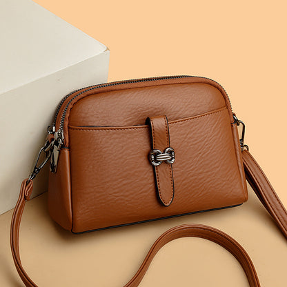 Women's Soft PU Leather Crossbody Bag with Adjustable Strap