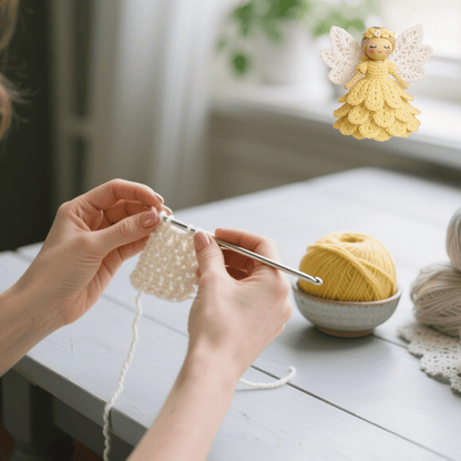 ⚡🔥Early Chrismas Sale 50% Off🎄Crochet your own angel - complete craft kit
