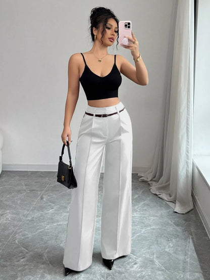⏳Limited-time 50% off⏰Women‘s Wide-Leg Trousers with Belt🎗️👖
