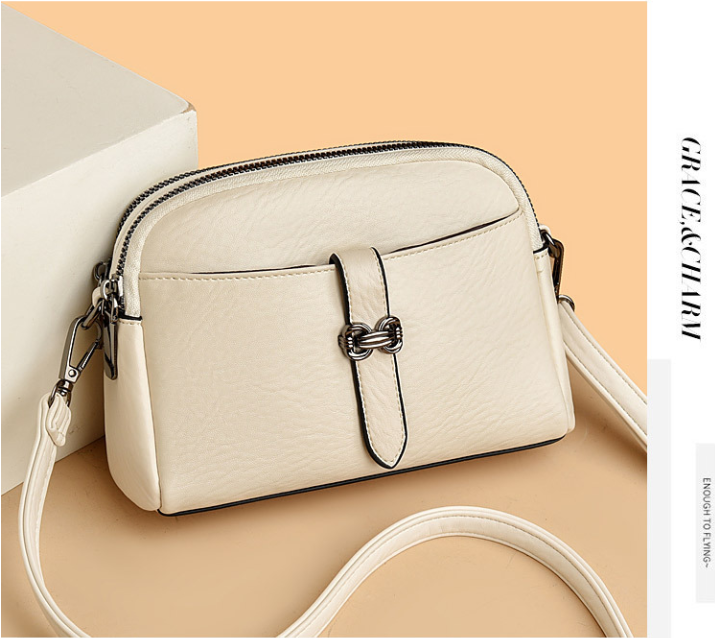 Women's Soft PU Leather Crossbody Bag with Adjustable Strap