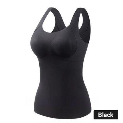 ❄️ Lightweight Warmth | Women's Thermal Tank Top with Built-In Bra
