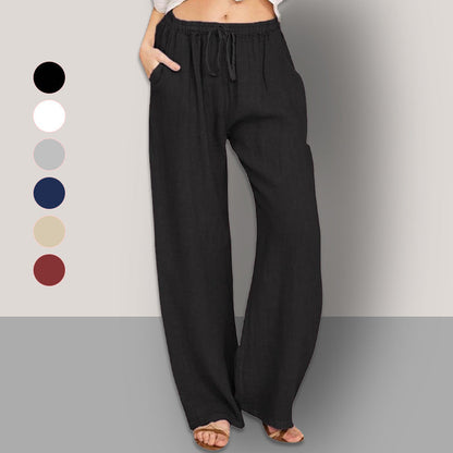 🔥Hot Sale🔥Women's Cotton Linen Casual Wide-Leg Pants