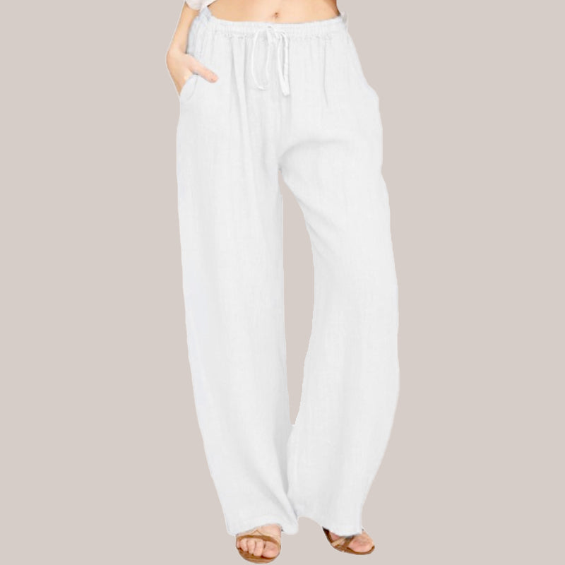 🔥Hot Sale🔥Women's Cotton Linen Casual Wide-Leg Pants