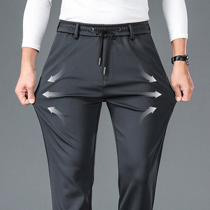 Men’s Stretch Ice Silk Casual Straight-leg Pants