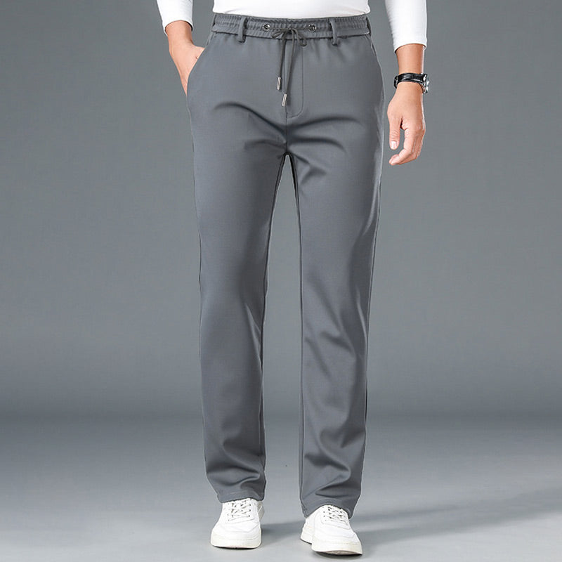 Men’s Stretch Ice Silk Casual Straight-leg Pants