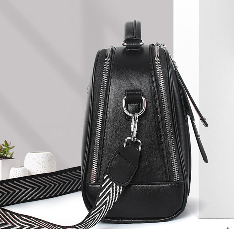 👜Light luxury soft leather multi-layered small square handbag