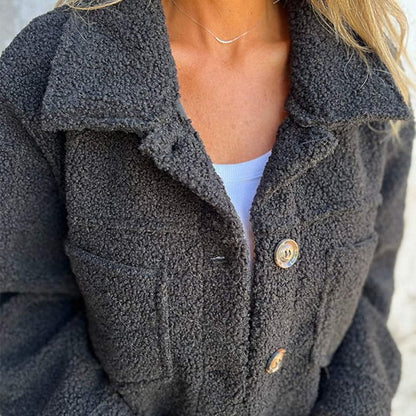 🍂Today's Lowest Price🍂Women's Warm Lapel Cropped Jacket